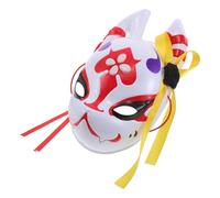 Abaodam Máscara Japonesa de Cosplay de Animal Completa Pintada a Mano, Ligera y Reutilizable para Fiestas de Halloween y Disfraces, Mascarilla Decorativa Tradicional Asiática para Adultos
