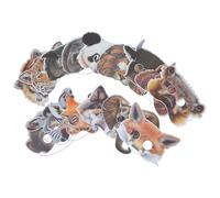 Abaodam Máscaras de Animales Selva para 16 Piezas Papel Decorativo para Fiestas Infantiles Disfraces de Carnaval y Manualidades Educativas Ligeras y Seguras para Cumpleaños y Aulas