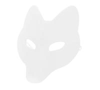 Abaodam Máscaras de Piel Sintética Blancas para Manualidades un Tamaño Ideales para Bailes de Máscaras y Mardi Gras