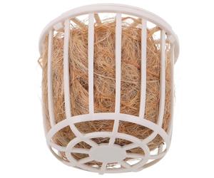 Abaodam Material Natural de Yute para Nidos de Pájaros Pequeños Lecho Seguro para Periquitos Canarios y Pinzones Incluye Cesta de Yute y Bolsa de Fibras Adecuado para Anidación y