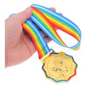 Abaodam Medalla de Metal Cinta Cuello Medalla de Premio de Ganador en Patinaje Diseño Dorado para Deportes de Invierno y Competencias Escolares para Jóvenes Atletas