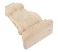 Abaodam Ménsula decorativa de estilo europeo en madera tallada para estantes y esquinas, sin pintar, para villas y hoteles, material de madera