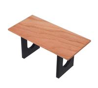 Abaodam Mesa de Té Miniatura de Madera para Casa de Muñecas, 6.3x3.2x3