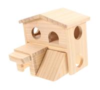 Abaodam Mi Vecino Castillo De Dos Pisos para Hámster Casa De Madera para Chinchillas Accesorios para Jaula De Chinchilla Habitación De Varios para Ratas Casita para Mascotas Pequeñas