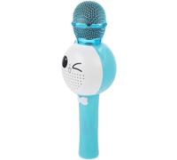 Abaodam Micrófono de Juguete Electrónico para, Máquina de Karaoke Portátil Azul, Juguete Educativo para Cantar y Desarrollar Habilidades Musicales, Conectividad Inalámbrica