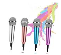 Abaodam Micrófono para Móvil Mini de Metal Compatible Laptop y Notebook, Pack de 2 Piezas Adecuado para Grabar Canciones y Karaoke en Smartphone Varios estilos