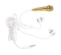 Abaodam Micrófono Pequeño Portátil para Cantar por Teléfono Micrófono Miniatura De Mano Cable para Celular para Ktv y Grabación