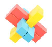 Abaodam Ming Lock Rompecabezas de Madera Juguete Educativo para Desarrollo Creatividad Coordinación Visual y Manual Regalo Intelectual Seguro