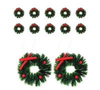 Abaodam Mini Aros Navideños Colgantes para Casa de Muñecas 12 Piezas de 38 CM de Diámetro Decoraciones Navideñas Miniatura Mini Bolas para Árbol y Manualidades Festivas