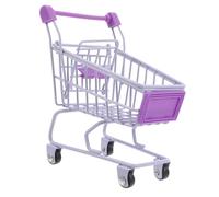 Abaodam Mini Carrito de Compras Pequeño de Resistente Juguete y Cesta de Supermercado Miniatura para Almacenamiento y Decoración para Fotos Creativas