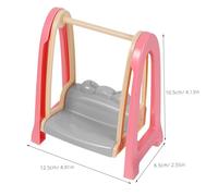 Abaodam Mini Columpio en Miniatura para Casa de Muñecas, Accesorio de Patio de Juegos, Caballo Mecedor de Juguete, Decoración Realista y Compacta para Muñecas, Material Duradero y Seguro
