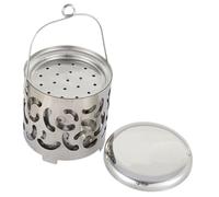 Abaodam Mini Estufa Portátil para Camping de Acero Inoxidable Resistente Calentador de Tienda de Campaña Multifuncional para Exteriores Cubierta de Calefacción 360° y Mango Desmontable