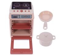 Abaodam Mini Horno Eléctrico de Juguete, Horno de Simulación Portátil de Plástico Seguro, Juguete Educativo para Juegos de Cocina y Regalos de Cumpleaños