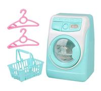 Abaodam Mini Lavadora de Juguete para Niñas Juguete Educativo de Simulación Lavadora de Electrodoméstico Juego de Roles para Niños 1 Juego Completo