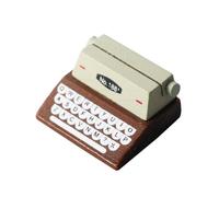 Abaodam Mini Máquina De Escribir Miniatura para Casa De Muñecas, Decoración Vintage Café, Accesorio para Fotografía y Ambientación, Pieza Única para Sala De Estar y Oficina