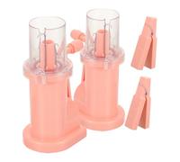 Abaodam Mini Máquina Trenzadora Máquina de Tejer con Carrete Manual, Juego de 2, Plástico y Metal, Rosa, con Clip, para Principiantes y Aficionados al Diy, para Collares y Adornos