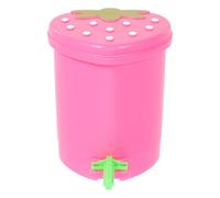 Abaodam Mini Papelera De Fresas para Pájaros con Tapa, Juguete De Desarrollo Intelectual, Plástico Abs Resistente, Tamaño Pequeño, Adecuado para Escritorio y Decoración Kawaii En Hogar y Oficina Rosa