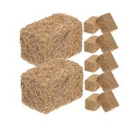 Abaodam Miniatura De Almiar De Paja De Madera 2x2x3 Cm para Manualidades, Decoración De Escena DIY, Juego De 12 Piezas para Niños y Hobby, Accesorios De Mesa y Fotografía