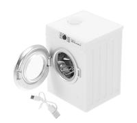 Abaodam Miniatura Lavadora para Casa de Muñecas Electrodoméstico Recargable Juguete de Jardín Accesorio para Estimulacion y Desarrollo de Habilidades