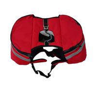 Abaodam Mochila para Perros Transpirable E Bolsillos para Senderismo | Oxford, Gancho Trasero para Correa, Color Rojo, para Cachorro y Perro, Uso Exterior y Viajes