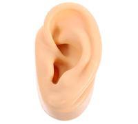Abaodam Modelo de Oreja Izquierda de Silicona Realista para Simulación Anatómica, Reutilizable y Detallado, Adecuado para Aprendizaje y Exhibición en Color Beige