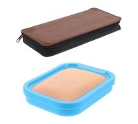 Abaodam Modelo de Práctica de Acupuntura Silicona Resistente para Estudiantes de Medicina Piel Simulada Flexible para Entrenamiento de Inyección y Técnicas Intradérmicas Kit Didáctico