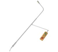 Abaodam Modelo de Semáforo de Ferrocarril Miniatura de Abs y Metal, Luz Cálida Led, Accesorio para Decoración y Bricolaje en Mesa de Arena, Diseño Realista para Modelismo Ferroviario