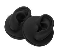 Abaodam Modelo para Práctica de Piercing Material Plástico Flexible y Exhibición de Pendientes de Oreja de Silicona Negra Portátil, Paquete de 2 Piezas para Principiantes