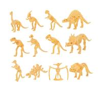 Abaodam Modelos Realistas de Dinosaurios de Plástico, Set de 12 Figuras de Esqueleto de Dinosaurio, Juguete Educativo Imitación para Coleccionar y Jugar en Casa o Escuela