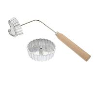 Abaodam Molde Fácilmente Se Caseros Bocadillos Fritos de al para Aleación de Aluminio y Madera, Resistente Óxido y No Daña Redondos Forma de Corazón Adecuado para Hacer Aperitivos