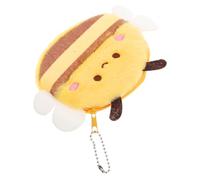 Abaodam Monedero de Peluche Blandito Llavero de Abeja Amarilla, Bolsa Pequeña para Monedas Multifuncional y Colgante Decorativo para Niños y Niñas