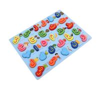 Abaodam Montessori Puzzle de Madera con Letras Árabes Mediano Azul Sensorial de Emparejamiento para Pequeños Aprendizaje del Alfabeto Árabe Seguro y Educativo