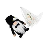 Abaodam Muñecos de Peluche de Boda Rudolph de 2 Piezas, Decoración Nupcial para Mesa y Sala, Adornos de Fiesta de Boda, Muñeca de Novia y Novio, Adecuado para Decoración del Hogar