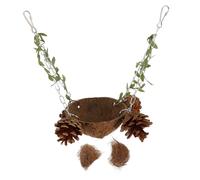 Abaodam Nido Colgante Natural de de para Periquitos y Cama y Columpio para Jaula Juguete para Estimular Inteligencia y Agilidad de Aves Pequeñas