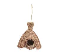 Abaodam Nido Colgante para Pájaros De Paja Trenzada Refugio para Periquitos y Aves Pequeñas Decoración Duradera para Jardín o Balcón Diseño Natural y Cómodo