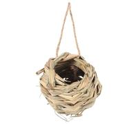 Abaodam Nido de Paja Tejido a Mano para Pequeños Animales y Pájaros, Casa Rústica Beige Adecuado para Construir Nidos y Proporcionar un Hábitat Cómodo