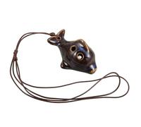 Abaodam Ocarina de Cerámica 4 Agujeros, Forma de Delfín en Tonos de Esmalte, Instrumento Musical Portátil para Principiantes y Niños, Flauta Ocarina Creativa para Práctica y Obsequio