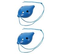 Abaodam Ocarina De Plastico 2 Piezas Flauta De Ocarina Para Niños Collar Adulto Flauta Llaves De Bebé Niños Mini Adukt Instrumentos Musicales Principiante Práctica Instrumento De Viento Plástico Azul