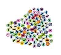 Abaodam Ojos de Vidrio para Manualidades 8 Mm, Decorativos para Muñecas, Accesorios Artesanales de Cristal para Bricolaje y Joyería, 100 Unidades, Ideales para Trabajos Creativos