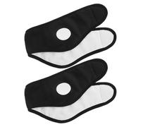 Abaodam Orejeras para Dormir con Cancelación de Ruido, Calentador de Orejas Ajustable de Felpa Negra, Protección contra Viento y Frío para Adultos, 2 Piezas con Logo para Uso en Oficina,