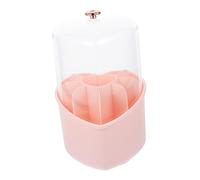 Abaodam Organizador De Maquillaje con Tapa Recipiente para Pinceles De Cosméticos Soporte De Escritorio Multifuncional Forma De Corazón Decoración Práctica y Elegante para Oficina y