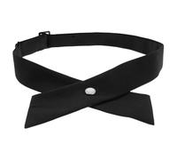 Abaodam Pajarita Cruzada Ajustable para Niñas, Corbata de Uniforme Escolar Azul Marino de Poliéster Transpirable, Accesorio Multiocasión para Colegio y Cosplay