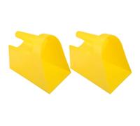 Abaodam Pala para Comida de Aves de Corral 2 Piezas, Pala Agrícola Grande de Plástico Resistente, Herramienta para Alimentación en Granja, Uso Doméstico y Ganadero, Diseño de Fondo Plano