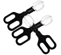 Abaodam Palas para Desechos de Mascotas Pequeñas, Recogedor de Excrementos de Plástico Negro, Juego de 3 Unidades, Accesorio para Limpieza y Cuidado de Hámster y Reptiles, Herramienta