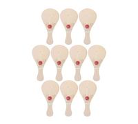 Abaodam Paletas de Madera para Pintar 10 Piezas Juego de Paletas y Pelota Elástica para Kit Creativo Infantil