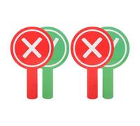 Abaodam Paletas de Votación de Mano Doble Cara 4 Piezas, Plástico Resistente E, Herramientas de Comunicación Docente para Eventos Aula y Materiales Escolares Educativos