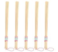 Abaodam Palo Muscular de Percusión Manual de Bambú para Masaje de Espalda y Cuello Set de 5 Varillas de 57 CM para Relajación Corporal Completa