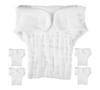 Abaodam Pañales de Tela Reutilizables para Ñiño Talla M, 5 Piezas, Absorbentes y Transpirables, Algodón de Gasa Grueso, Lavables y Suaves para 3-9 Meses, Uso Diario y Viaje