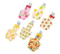 Abaodam Pañales para Pájaros 6 Unidades Ropa para Loros y Periquitos Talla M Algodón y Tela Estampado de Frutas Traje de Vuelo Cómodo para Uso Diario y Limpieza Ambiental