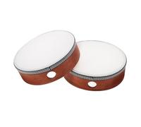 Abaodam Pandereta de Mano de Madera 15 Cm 2 Piezas Color Marrón para Instrumentos de Percusión Juguetes Musicales Ñiño Educación y Entretenimiento en Casa